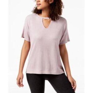 Calvin Klein Performance Knit Keyhole Bust Athletic Top Evening Sand Large